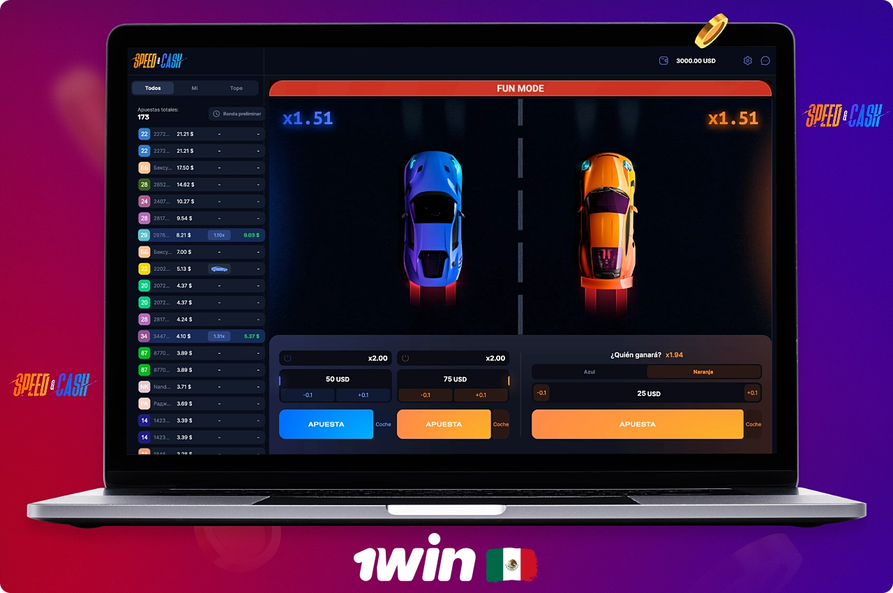 La versión demo de Speed-n-cash en 1win te permite aprender las reglas, la interfaz y las características del juego