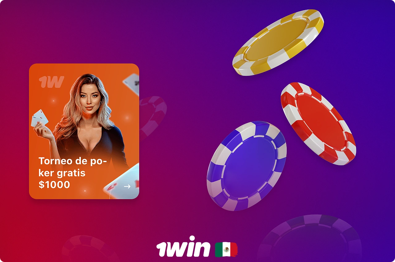 Los usuarios de 1win México pueden participar gratis en un torneo de póquer y competir contra jugadores de todo el mundo