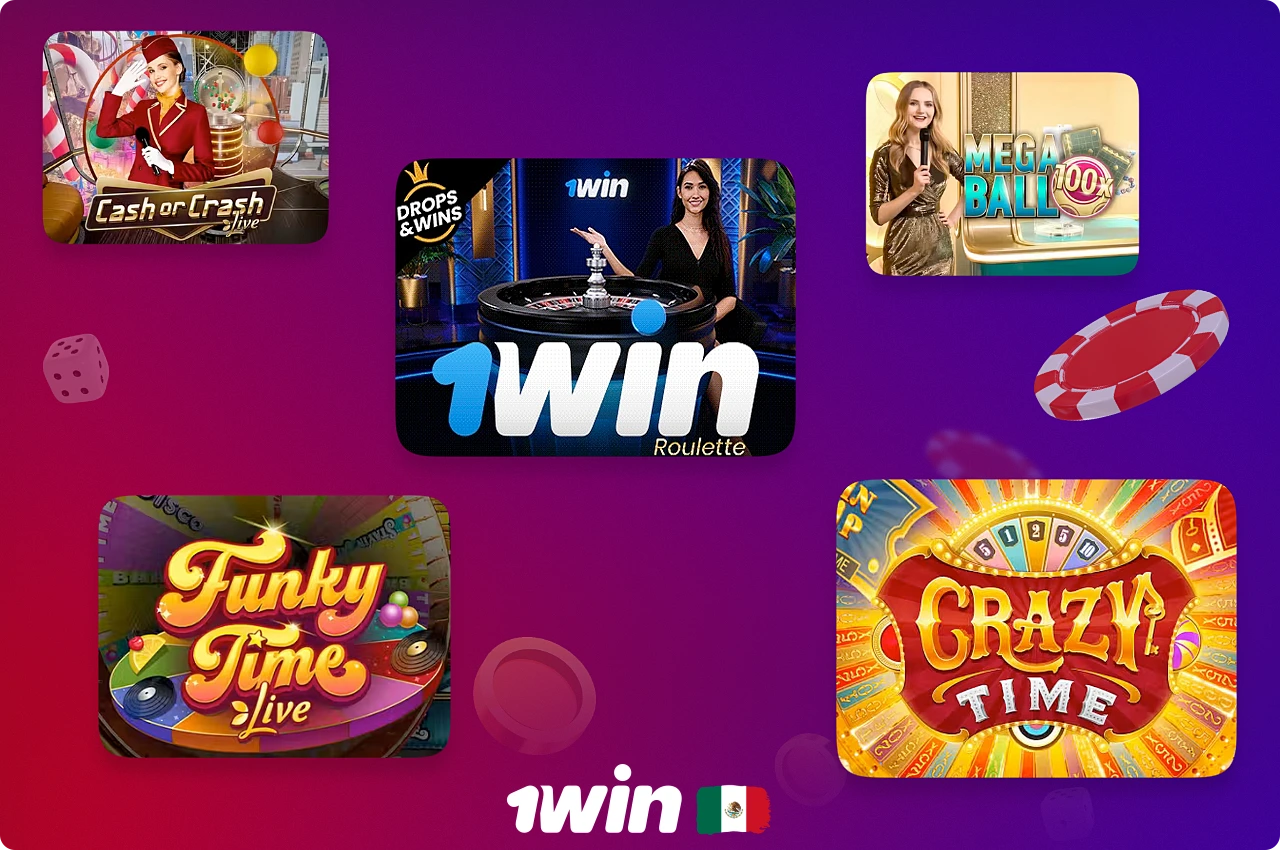 Para vivir una experiencia de casino real, 1win ofrece a los usuarios docenas de juegos con crupier en vivo