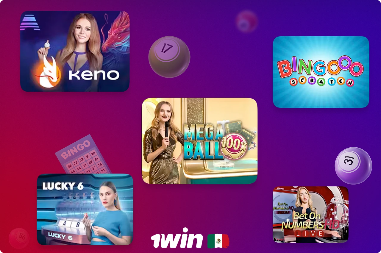 En 1win Casino, los usuarios mexicanos encontrarán decenas de loterías únicas