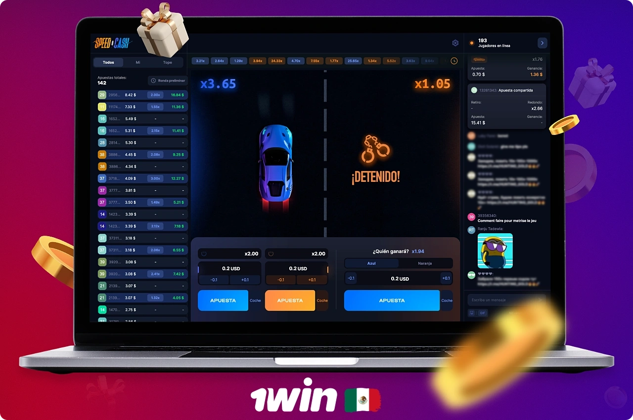 Speed-n-cash es uno de los juegos más populares de 1win Casino